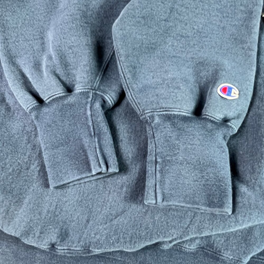 VTG Champion Reverse Weave Wisconsin Badger Sweatshirt Extra Large Blue Crewneck - Picture 5 of 14